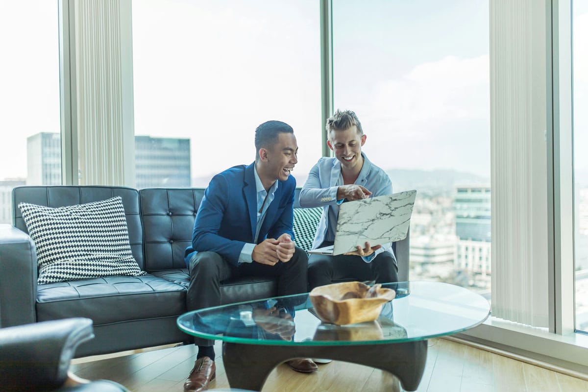 Executive search candidates in a boardroom