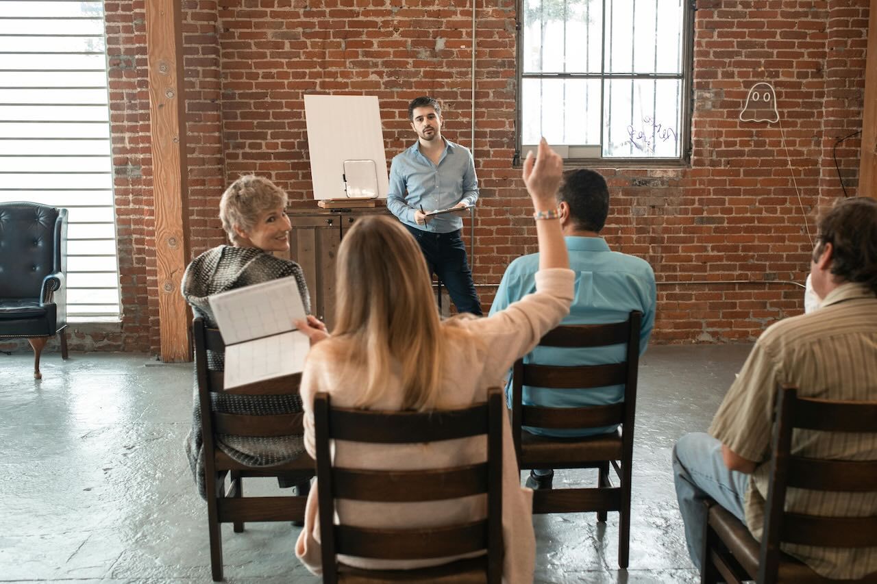 Coaching a group of executives 